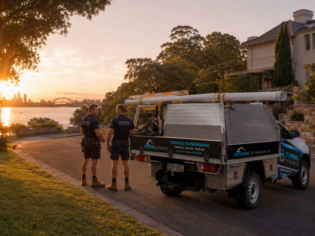 Downpipe Repairs Sydney specialist replacing a cracked downpipe section