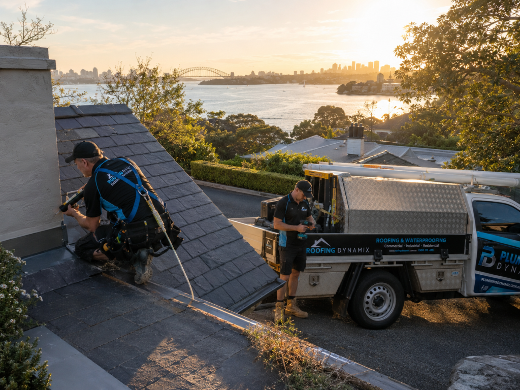 Building Leak Repairs Sydney professional repairing damaged roof flashing
