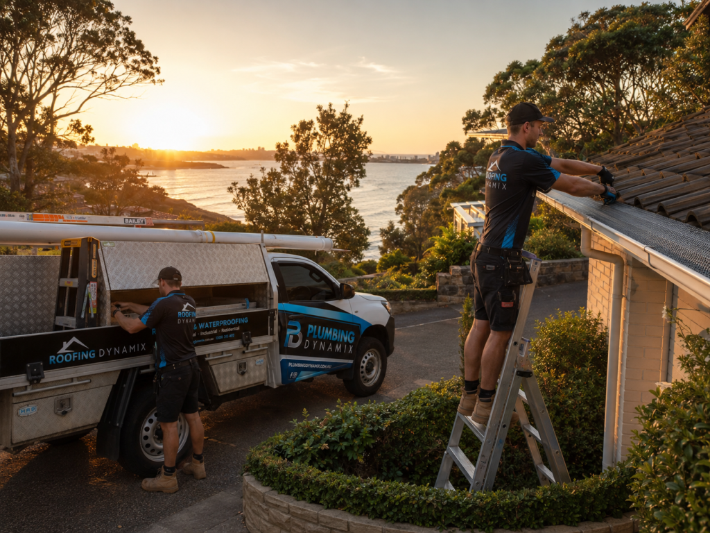 Gutter Installation Sydney specialist fitting new Colorbond gutters