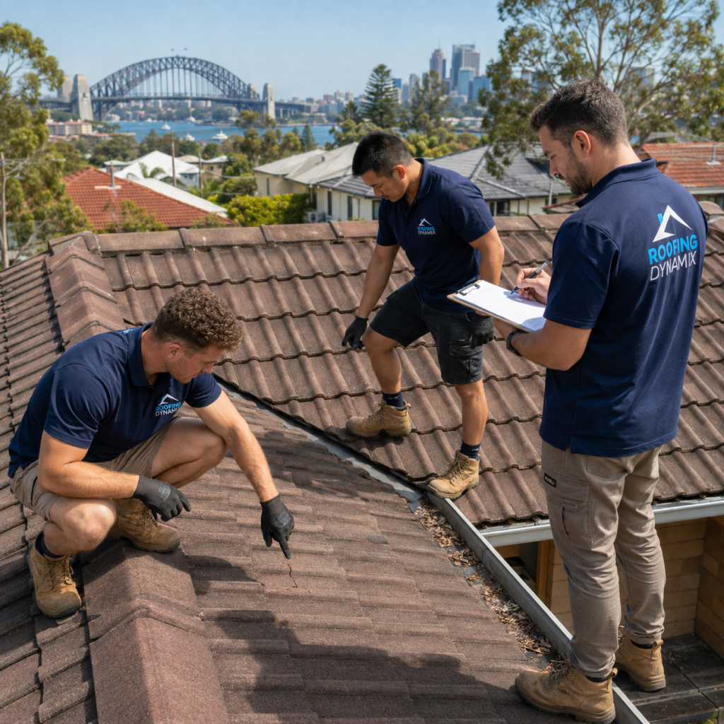 Roof Repair for Storm and Wind Damage Sydney professional securing loose Colorbond sheets
