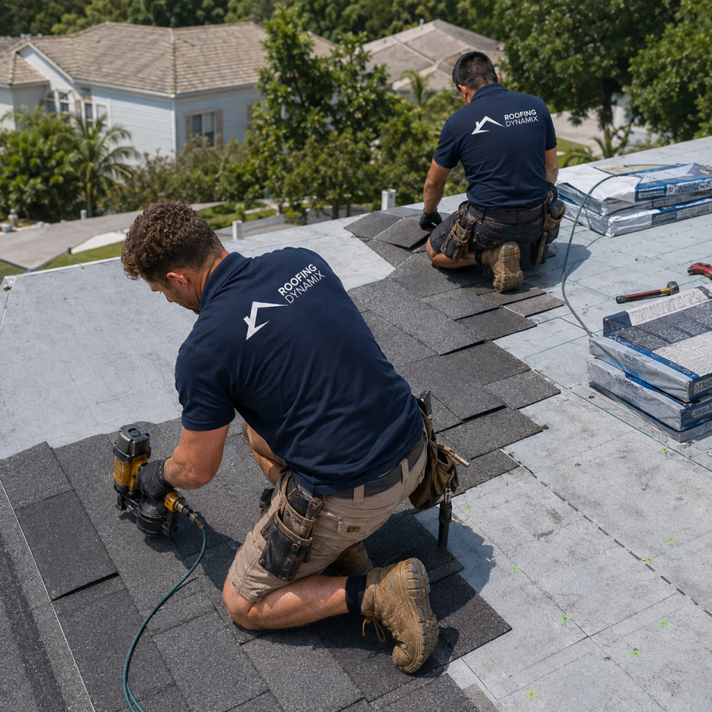 Roof Maintenance and Ventilation Sydney technician clearing blocked gutters