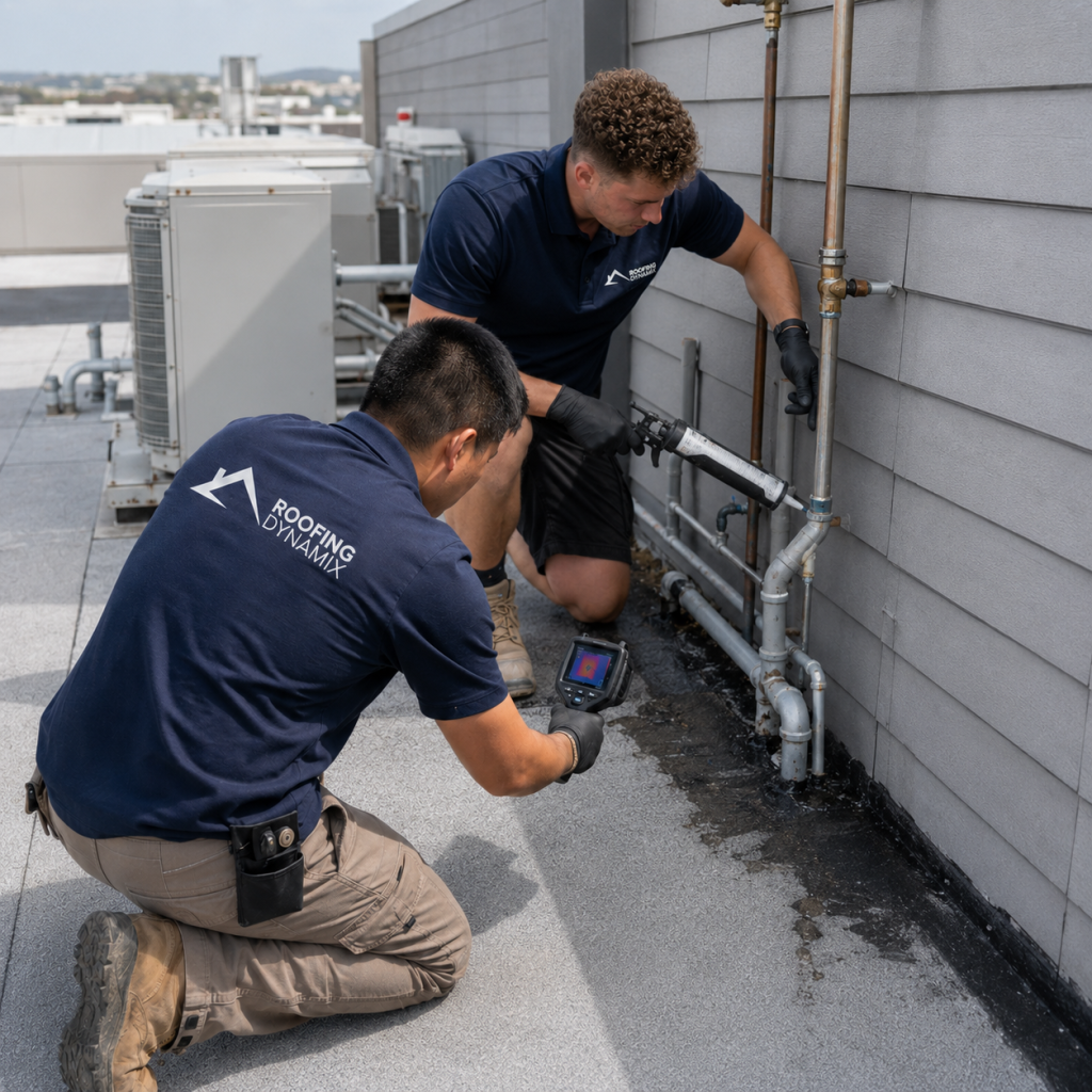 Roof Inspection Sydney specialist checking cracked concrete roof tiles